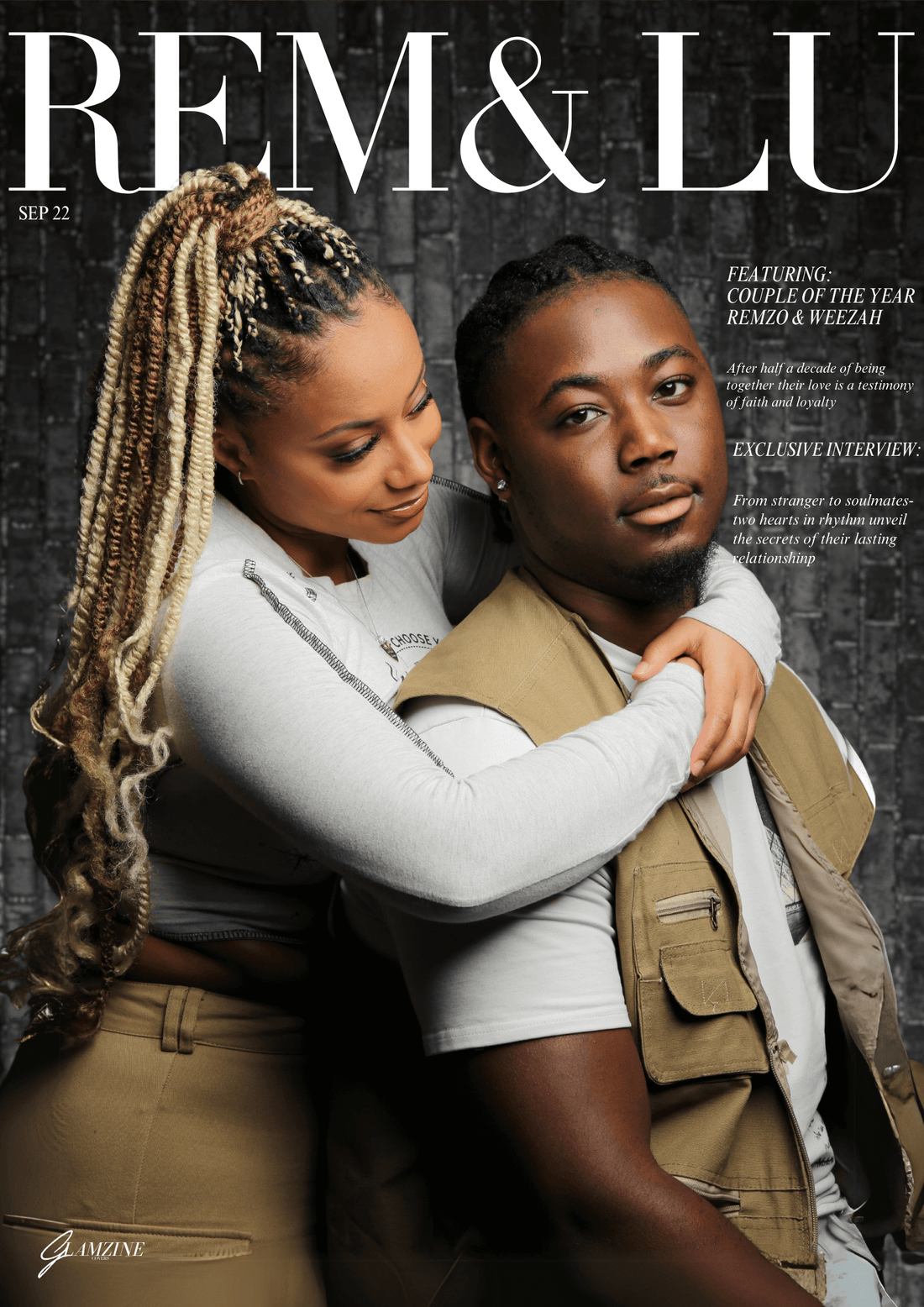 Personalised Magazine Cover Wall Art Couple Edition